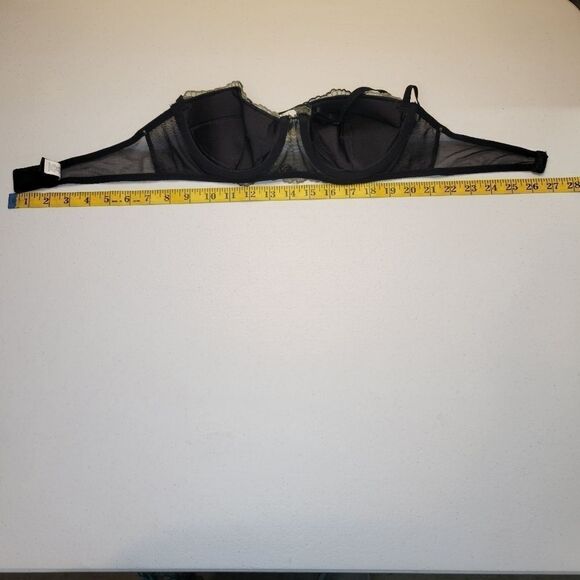 FREDERICK'S of Hollywood Green and Black Underwire Halter Bra Women's Medium Y2K - Picture 6 of 11
